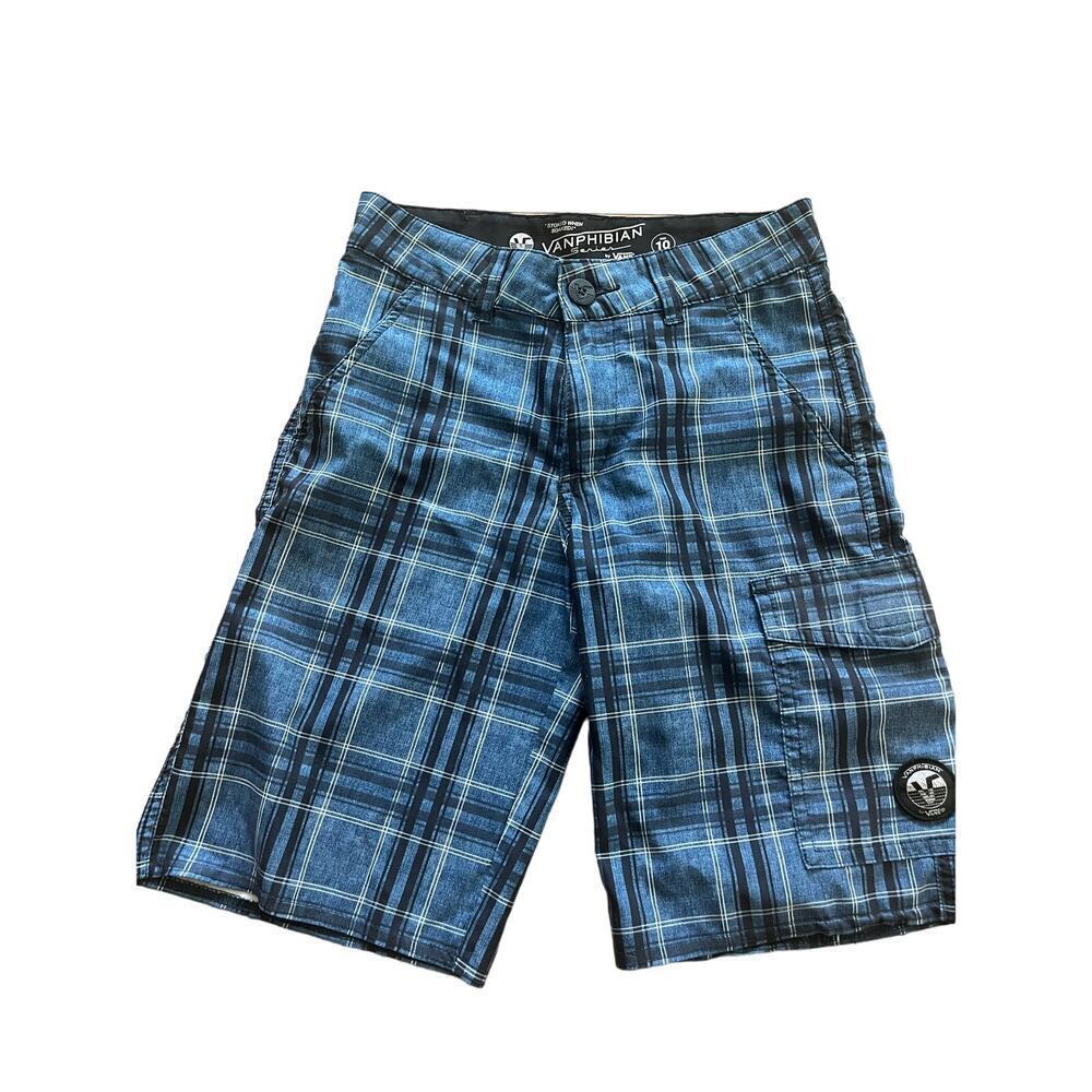 Vanphibian Series by Vans Plaid Board Shorts Size 10 Youth Boys​​​
